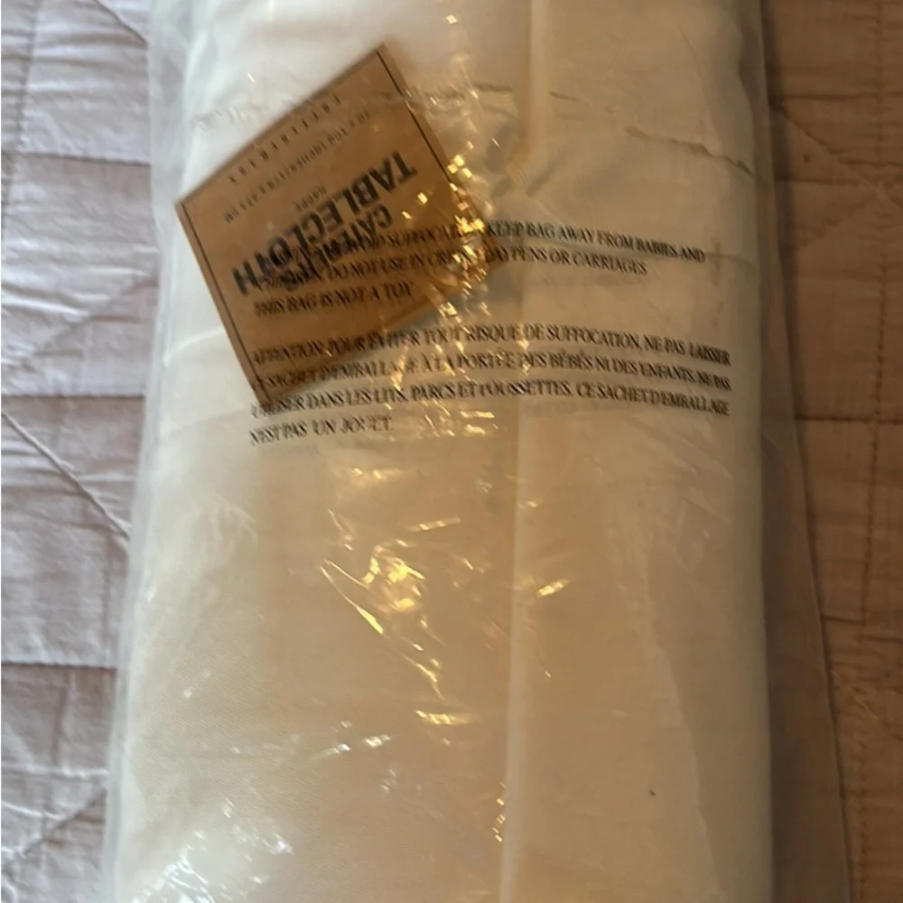 Pottery Barn White Tablecloth - Picture 1 of 4